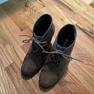 Brown Suede Ankle Booties